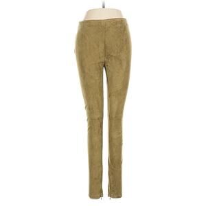 Ralph Lauren Purple Label Lamb Suede Leather Skinny Pant Tan size 6
